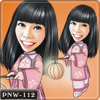 女生人像Q版漫畫PNW-112